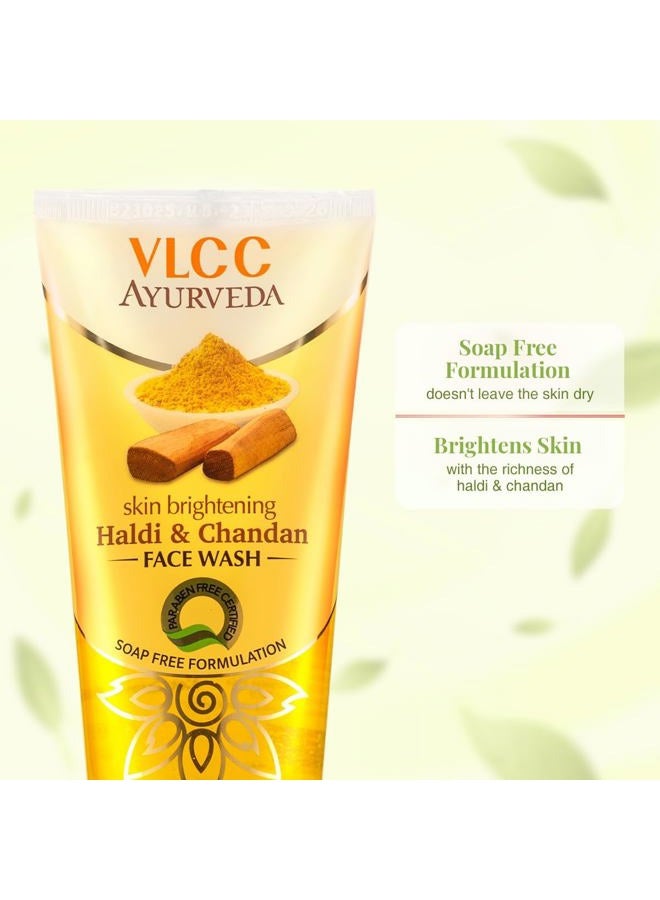 VLCC Ayurveda Skin Brightening Haldi And CHandan Facewash, 100ml, multi - Image 2
